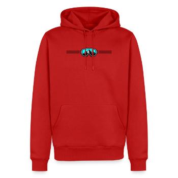 Skibrille Ski Berge - Männer Premium Bio Hoodie - Rot - Vorne - Nico (187cm)