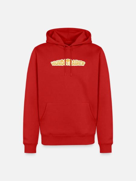 Beruf Hundetrainer - Männer Premium Bio Hoodie - Rot