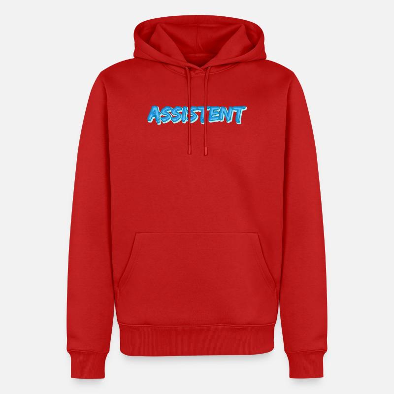 Assistant en tant que comique - Sweat à capuche Premium bio Homme - rouge