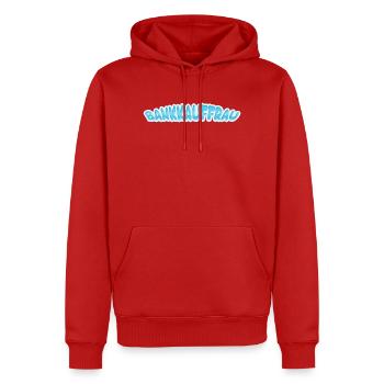 Geschenk für Bankkauffrau - Männer Premium Bio Hoodie - Rot - Vorne - Nico (187cm)