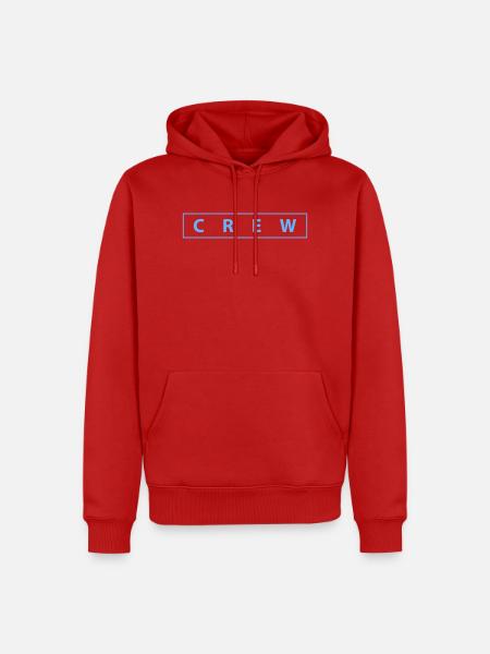 Crew - Männer Premium Bio Hoodie - Rot