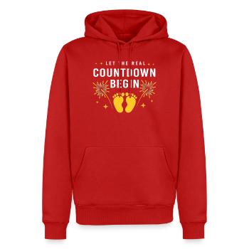 Gender Reveal Neujahr - Männer Premium Bio Hoodie - Rot - Vorne - Nico (187cm)