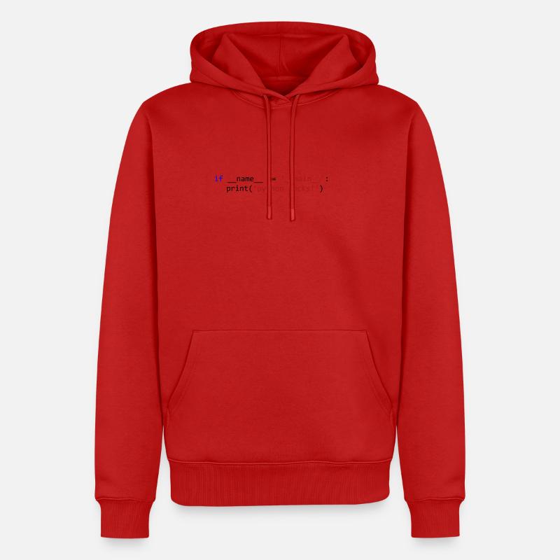 Roches python - Sweat à capuche Premium bio Homme - rouge