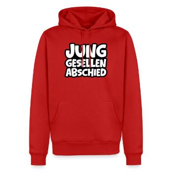 Bachelor party bachelor party - Men’s Premium Organic Hoodie - red - Front - Nico (187cm)
