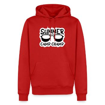 Summer Camp Champ Lustig Kinder Outdoor Abenteuer - Männer Premium Bio Hoodie - Rot - Vorne - Nico (187cm)