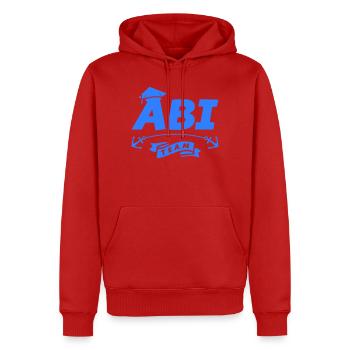 Abi Team Abschlussanker - Männer Premium Bio Hoodie - Rot - Vorne - Nico (187cm)
