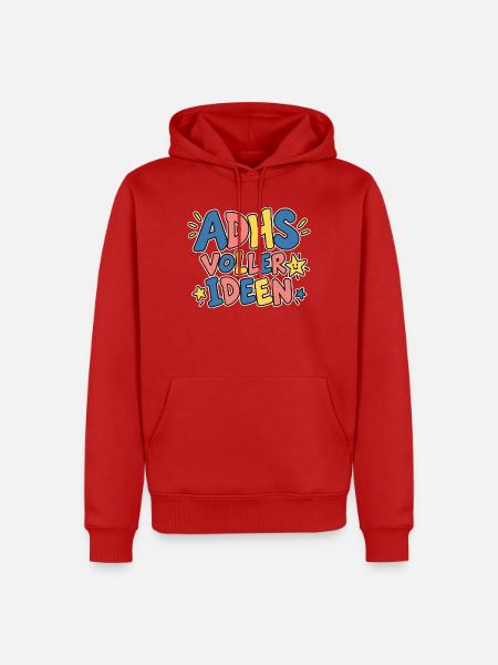 Voller Ideen - Männer Premium Bio Hoodie - Rot