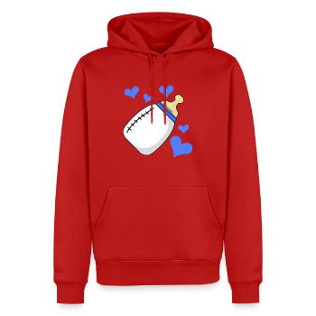 Milchflasche Junge Schwanger Geburt - Männer Premium Bio Hoodie - Rot - Vorne - Nico (187cm)