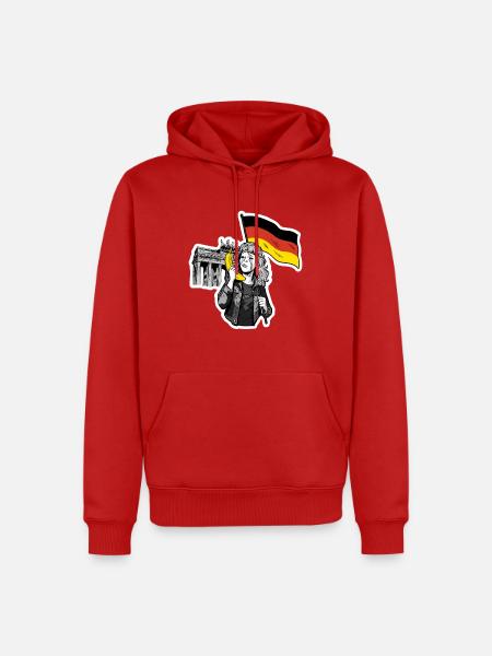 Berlin Melancholie mit Banane - Männer Premium Bio Hoodie - Rot