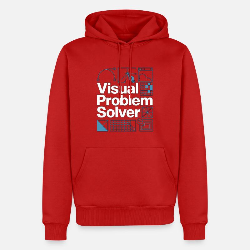 Graphic Designer Visual Problem Creative Designer - Männer Premium Bio Hoodie - Rot