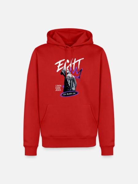 Echt. Ich bleib ich. - Männer Premium Bio Hoodie - Rot