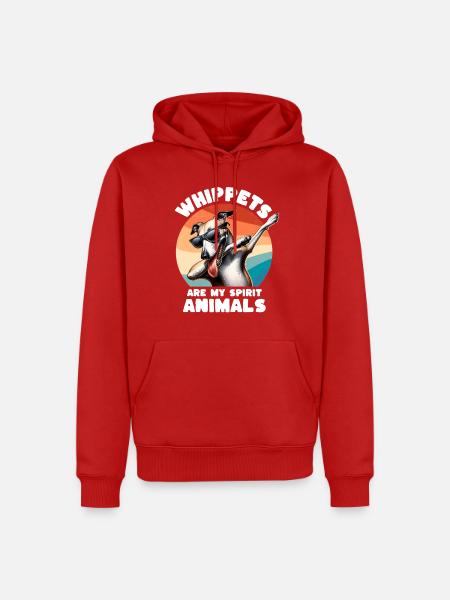 Lustige Windhund Sprüche - Männer Premium Bio Hoodie - Rot