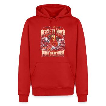 Rettungsschwimmer Wasserrettung Built To Return - Männer Premium Bio Hoodie - Rot - Vorne - Nico (187cm)