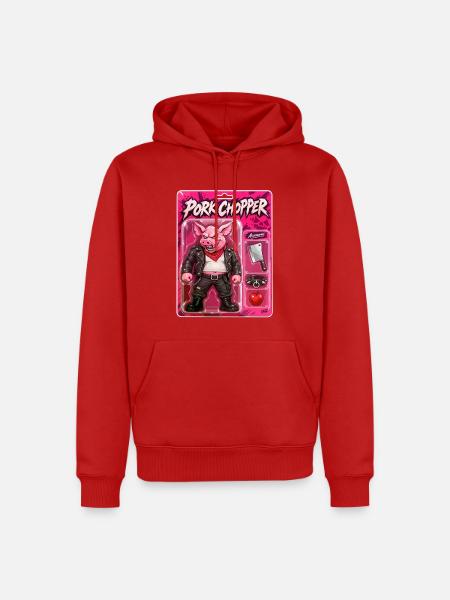 Pork Chopper Punk Pig - Männer Premium Bio Hoodie - Rot