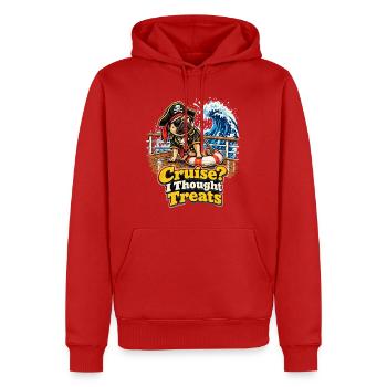 Cruise I Thought Treats Mops Pirat Halloween - Männer Premium Bio Hoodie - Rot - Vorne - Nico (187cm)