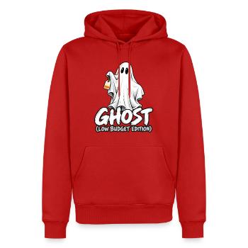 Geist Cartoon Low Budget Edition - Männer Premium Bio Hoodie - Rot - Vorne - Nico (187cm)