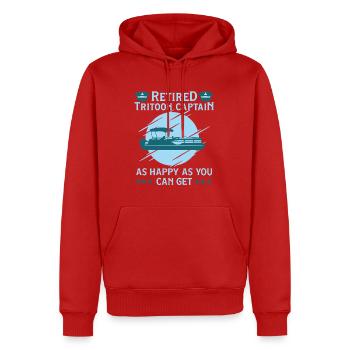Tritoon-liebhaber, Pension,bootskapitän-liebhaber - Männer Premium Bio Hoodie - Rot - Vorne - Nico (187cm)