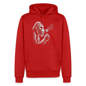 Bigfoot bläst Löwenzahn Vintage - Männer Premium Bio Hoodie - Rot - Vorne - Nico (187cm)
