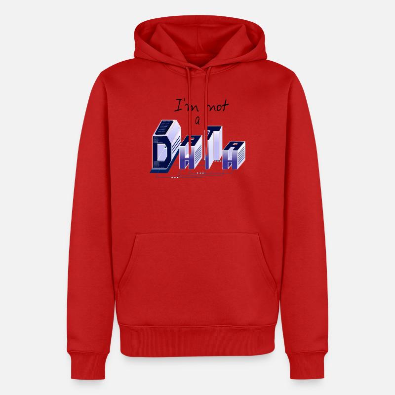 Je suis pas un DATA - Sweat à capuche Premium bio Homme - rouge