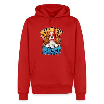 Kavallerier King Charles Spaniel - Männer Premium Bio Hoodie - Rot - Vorne - Nico (187cm)
