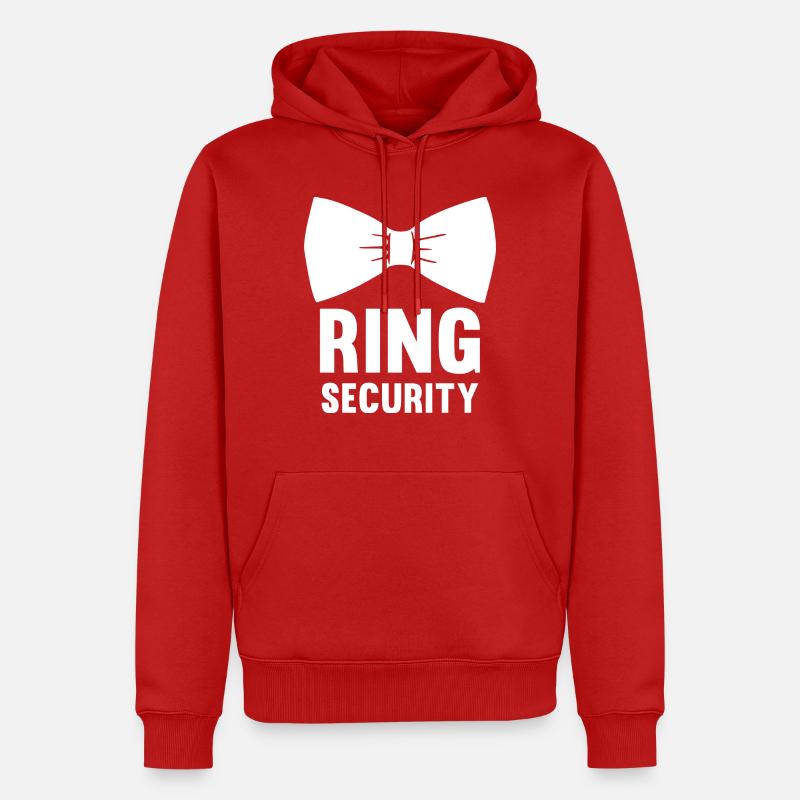 Ring Security Fly Loop - Men’s Premium Organic Hoodie - red