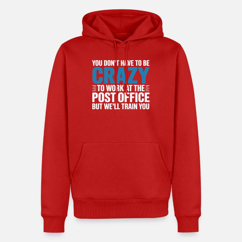 Lustiger Postbote Postpostangestellter - Männer Premium Bio Hoodie - Rot