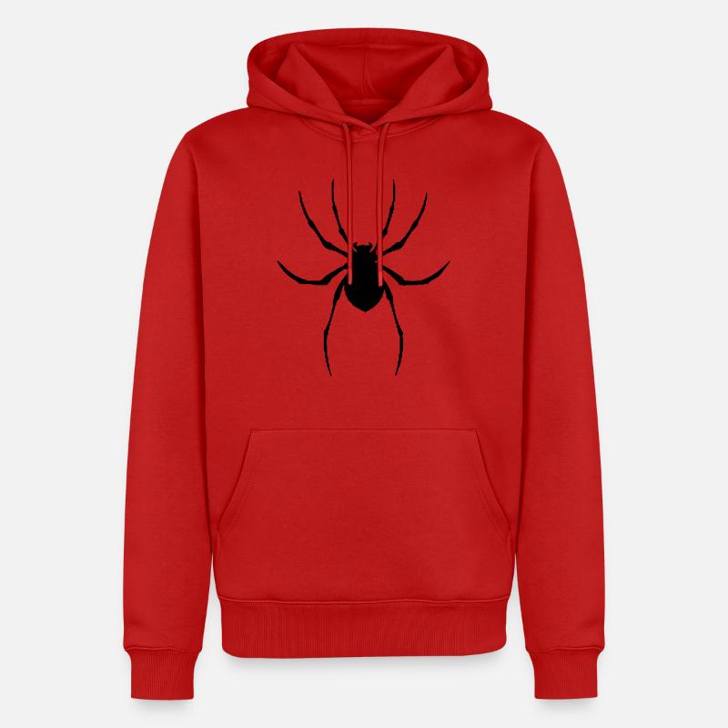 Spider graphique vectoriel - Sweat à capuche Premium bio Homme - rouge
