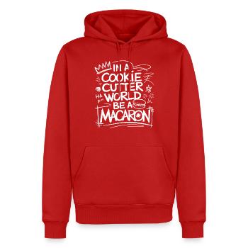 Individualität wie ein Macaron - Männer Premium Bio Hoodie - Rot - Vorne - Nico (187cm)