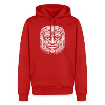 Maske - Männer Premium Bio Hoodie - Rot - Vorne - Nico (187cm)