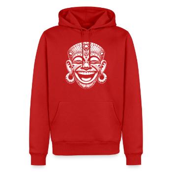 Maske - Männer Premium Bio Hoodie - Rot - Vorne - Nico (187cm)