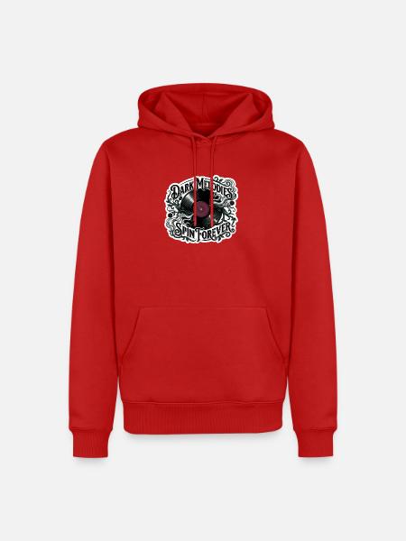 Dark Melodies Spin Forever - Men’s Premium Organic Hoodie - red