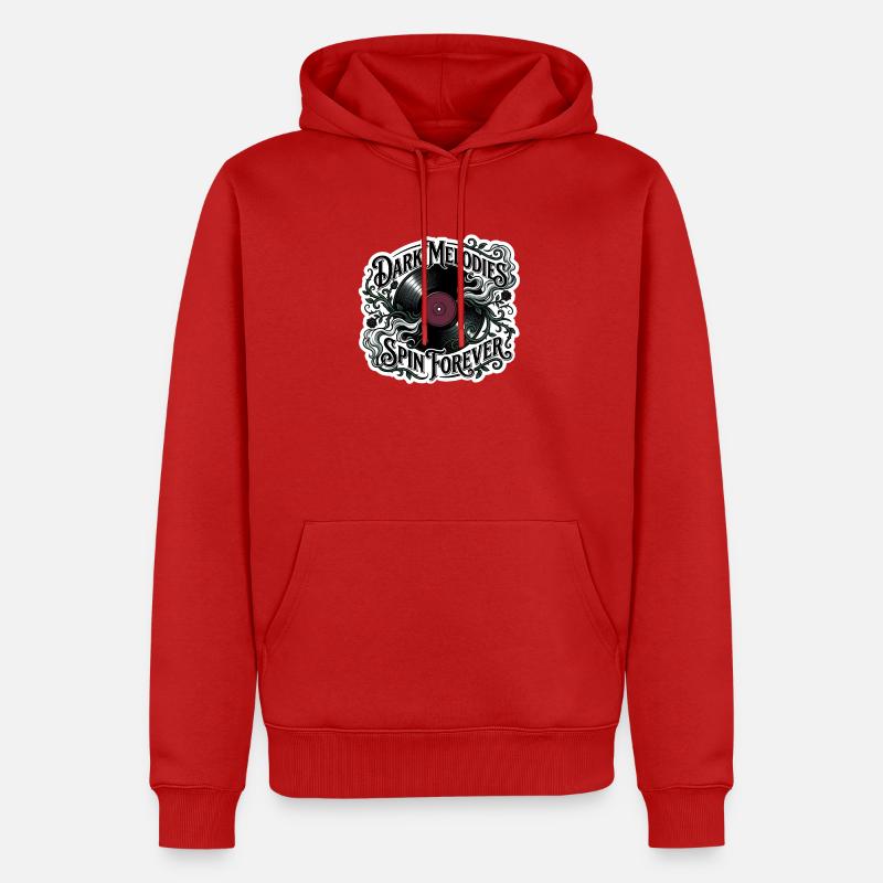 Dark Melodies Spin Forever - Men’s Premium Organic Hoodie - red