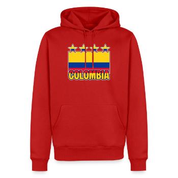 Colombian Flag Colombia Funny - Men’s Premium Organic Hoodie - red - Front - Nico (187cm)