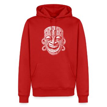 Maske - Männer Premium Bio Hoodie - Rot - Vorne - Nico (187cm)