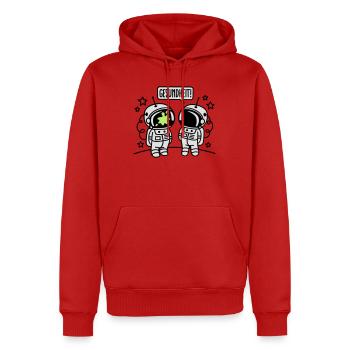 Gesundheit! - Men’s Premium Organic Hoodie - red - Front - Nico (187cm)