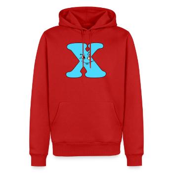 X - Sweat à capuche Premium bio Homme - rouge - Devant - Nico (187cm)