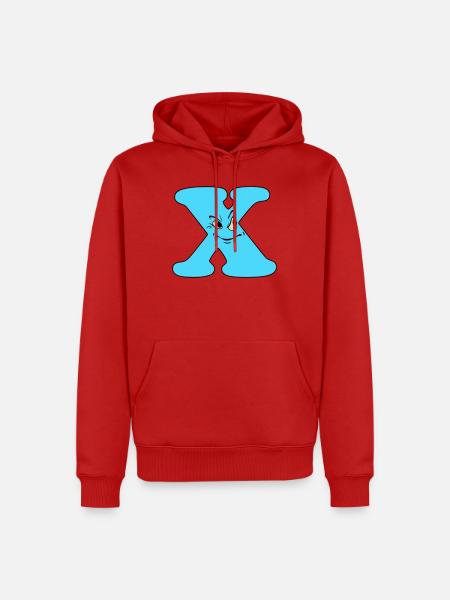 X - Männer Premium Bio Hoodie - Rot
