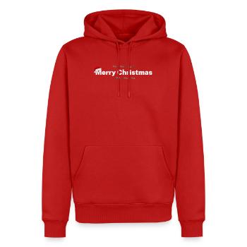 Joyeux Noël – Design festif - Sweat à capuche Premium bio Homme - rouge - Devant - Nico (187cm)