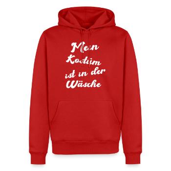 Lingerie Fantaisie - Sweat à capuche Premium bio Homme - rouge - Devant - Nico (187cm)