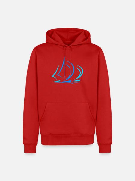 Segelboot Segler Geschenk Kapitän - Männer Premium Bio Hoodie - Rot