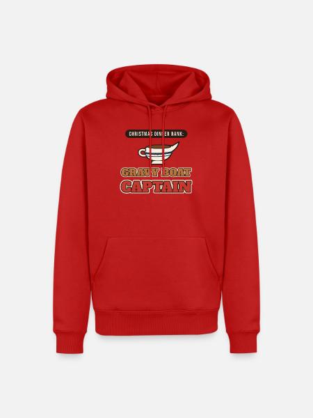 Weihnachtsessen-Rang: Gravy Boat Kapitän - Männer Premium Bio Hoodie - Rot