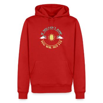 Parachutistes parachutistes parachutés - Sweat à capuche Premium bio Homme - rouge - Devant - Nico (187cm)