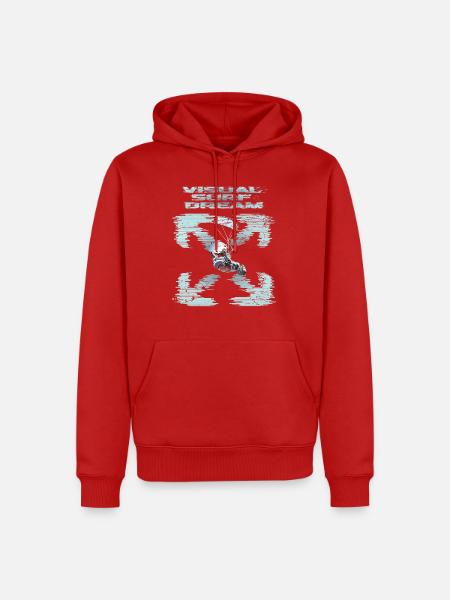 Visual Kitesurfing Dream - Men’s Premium Organic Hoodie - red