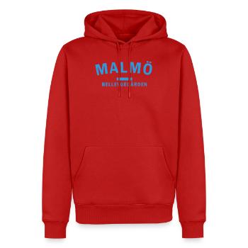 Meerblick Skyline Aktivierungszeit Malmö - Männer Premium Bio Hoodie - Rot - Vorne - Nico (187cm)