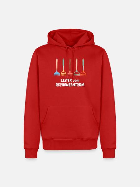 Leiter Vom Rechenzentrum Gartenarbeit - Männer Premium Bio Hoodie - Rot