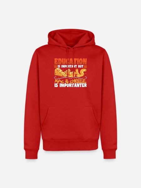 Makkaroni und Käse Mac and Cheese - Männer Premium Bio Hoodie - Rot