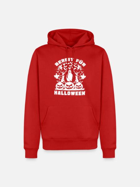 Halloween2 - Männer Premium Bio Hoodie - Rot