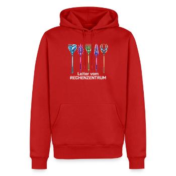 Rechenzentrum Gärtner Garten Gartenarbeit - Männer Premium Bio Hoodie - Rot - Vorne - Nico (187cm)