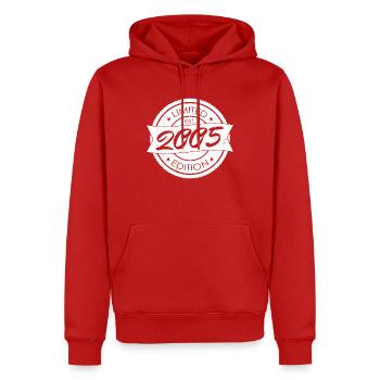 Limited Edition 2005 is - Sweat à capuche Premium bio Homme - rouge - Devant - Nico (187cm)