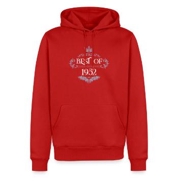 1952 best of - Sweat à capuche Premium bio Homme - rouge - Devant - Nico (187cm)